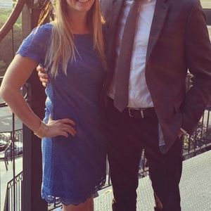 London Times Blue Shift Dress